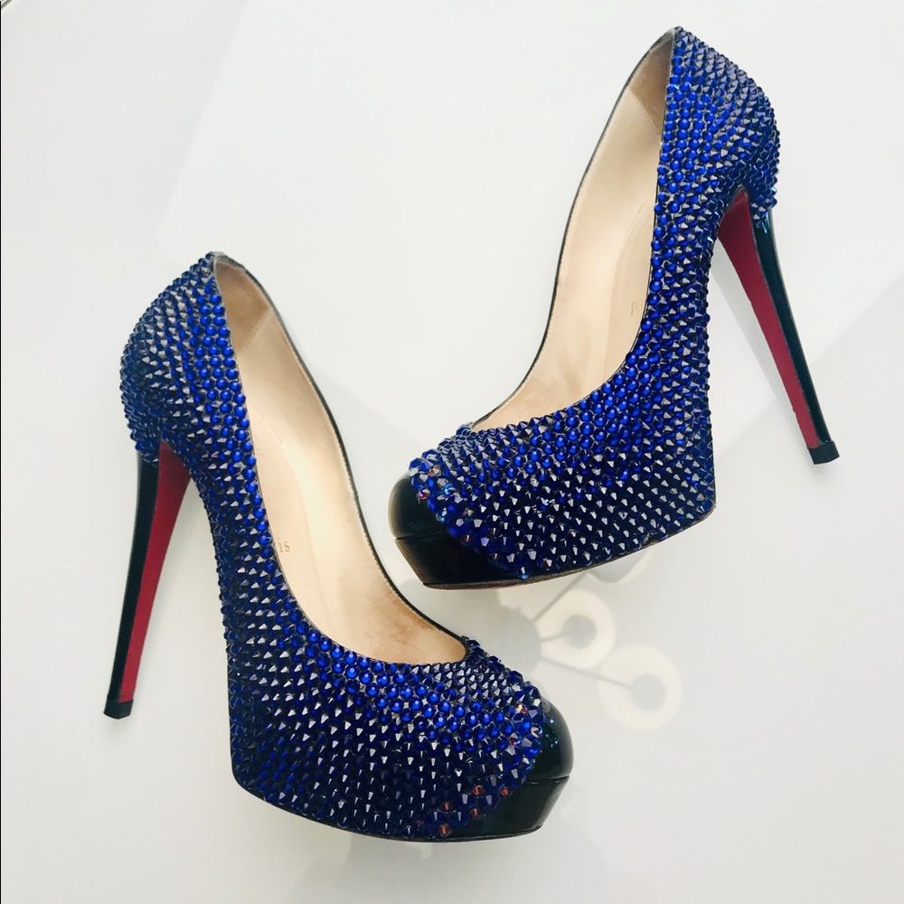 ❌SOLD❌CHRISTIAN LOUBOUTIN Swarovski custom Bianca - Picture 1 of 8